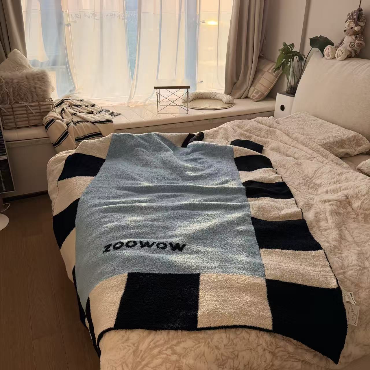 Heavyweight Milk Fleece Throw Blanket - Soft Cozy Baby-Safe Couch Blanket