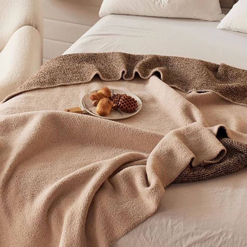 Reversible Plush Fleece Throw Blanket - Cozy Soft Bed & Couch Blanket