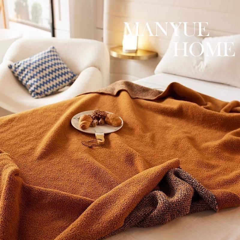Reversible Plush Fleece Throw Blanket - Cozy Soft Bed & Couch Blanket